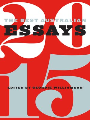 cover image of The Best Australian Essays 2015